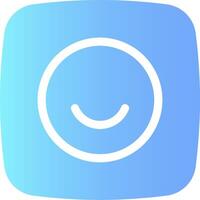 A smiley face icon on a blue and white background vector