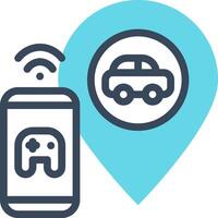 Mobile app for car sharing vector