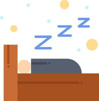A person sleeping in a bed with a pillow vector