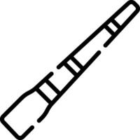 A black and white line drawing of a flute vector