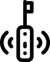 A black and white image of a remote control vector