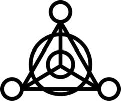 The symbol for the third eye is shown in black and white vector