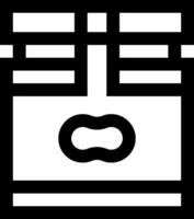 A black and white icon of a face with a mouth vector
