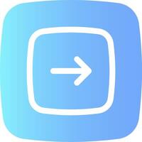 A blue square with an arrow pointing to the left vector