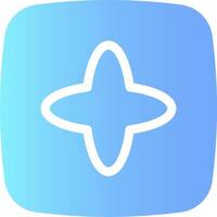 A blue and white icon with a cross on it vector
