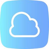 A cloud icon on a blue and white background vector