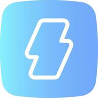 The lightning bolt icon on a blue background vector