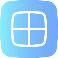 A square icon with a square in the middle vector