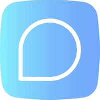 The logo for the app is blue and white vector