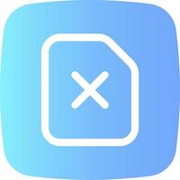 A blue square with an x on it vector