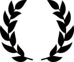 Laurel wreath icon Eco branch with leaf Frame Border vector