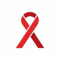 Red ribbon icon on white background vector