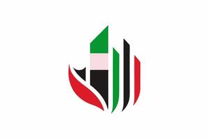 The logo for the united arab emirates vector