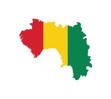 Guinea Map. Map of Guinea with national Flag. vector