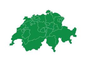 Map of Switzerland. Switzerland Map on white background. vector