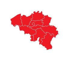 Map of Belgium. Belgium Map on white background. vector