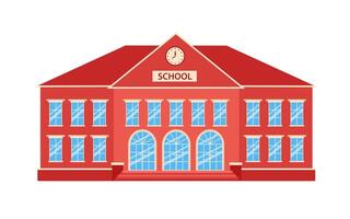 School building in flat style. vector