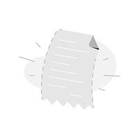 ui illustration silhouette of a payment receipt, absence of transactions. for use in financial app, e commerce websites, or digital payment platforms, concept of no transactions available vector