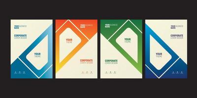 Shifting Colors, Dynamic Angles cover design template vector