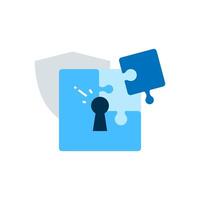 illustration of a shield, add or update authentication and security methods. Ideal for UI design apps or websites focused on enhancing user protection, password updates, or enabling multi factor vector
