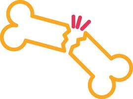 Bone Line Two Color Icon vector