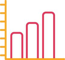 Bar Chart Line Two Color Icon vector