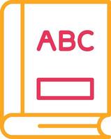 Alphabet Line Two Color Icon vector