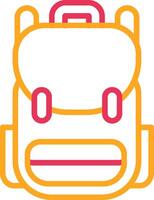 Backpack Line Two Color Icon vector