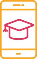 E - Learning Line Two Color Icon vector