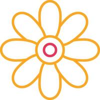 Chamomile Line Two Color Icon vector