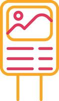 Poster Line Two Color Icon vector