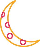 moon Line Two Color Icon vector