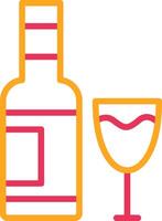 Wine Line Two Color Icon vector