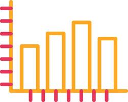 Bar Chart Line Two Color Icon vector