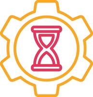 Time Management Line Two Color Icon vector