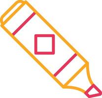 Highlighter Line Two Color Icon vector