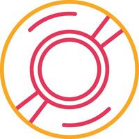 Compact Disk Line Two Color Icon vector