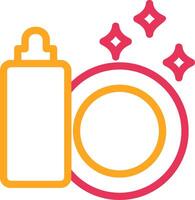 Dish Washing Line Two Color Icon vector