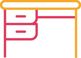 Desk Line Two Color Icon vector