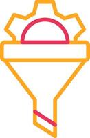 Filtering Line Two Color Icon vector