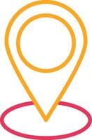 GPS Line Two Color Icon vector