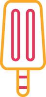 Ice Cream Line Two Color Icon vector
