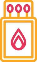 Match box Line Two Color Icon vector