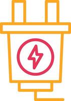 Power Plug Line Two Color Icon vector