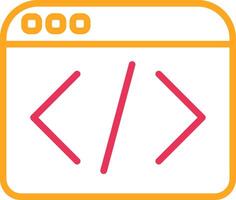 Web Programing Line Two Color Icon vector