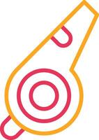 Whistle Line Two Color Icon vector