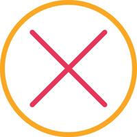 Cancel Line Two Color Icon vector