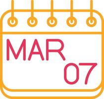 March Line Two Color Icon vector
