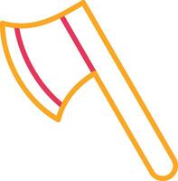 Axe Line Two Color Icon vector