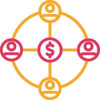 Affiliate Marketing Line Two Color Icon vector